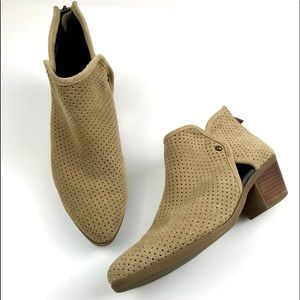ADAM TUCKER BY ME TOO Perforated suede booties